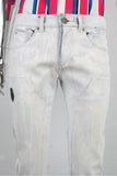 High Quality Custom Men White Waxed Jeans