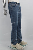 Embroidery Pocket Logo Men Jeans