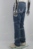 Embroidery Pocket Logo Men Jeans