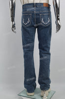 Embroidery Pocket Logo Men Jeans