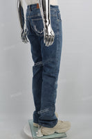 Embroidery Pocket Logo Men Jeans