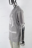 Grey Washing White Print Men's T-shirt