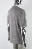 Grey Washing White Print Men's T-shirt