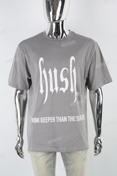 Grey Washing White Print Men's T-shirt