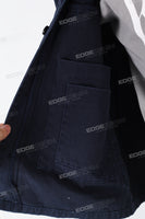 Navy Blue Side 3D Pocket  Men's Jacket