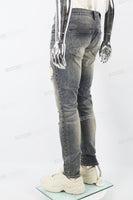 Vintage Patch Embroidery Men's Skinny Jeans