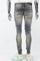 Vintage Patch Embroidery Men's Skinny Jeans