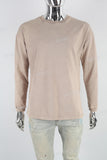 Light flesh color distressed wash long-sleeved sweater