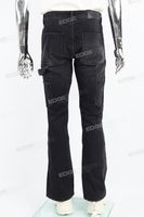Black Skull Embroidered Black Mans Cargo Pants