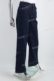 Dark Blue  Woman Baggy Jeans