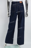 Dark Blue  Woman Baggy Jeans