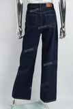 Dark Blue  Woman Baggy Jeans
