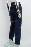 Dark Blue  Woman Baggy Jeans