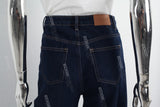 Dark Blue  Woman Baggy Jeans