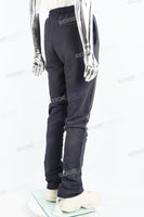 Distressed royal blue dotted embroidered sweatpants