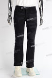 black boot cut distressed men jeans