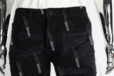 black boot cut distressed men jeans