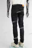 black wax skinny men jeans