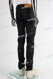 black wax skinny men jeans
