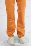 Orange Flare Bootcut Boot Cut Jeans Men