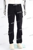 black cargo boot cut men jeans