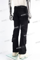 black cargo boot cut men jeans
