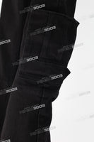 black cargo boot cut men jeans