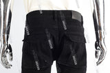 black cargo boot cut men jeans