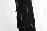 black cargo boot cut men jeans