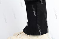 black cargo boot cut men jeans
