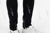 Black Skinny Distressed Zip Jeans Men