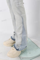 Light Blue Flare Bottom Jeans men
