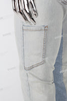 Light Blue Flare Bottom Jeans men