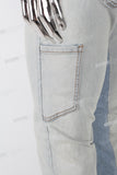 Light Blue Flare Bottom Jeans men