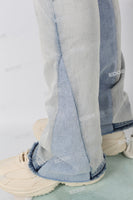 Light Blue Flare Bottom Jeans men