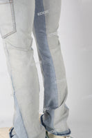 Light Blue Flare Bottom Jeans men