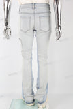 Light Blue Flare Bottom Jeans men
