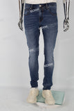 Indigo Blue Low Waist Jeans Men