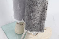 Patchwork Knitted Ripped Stonewashed Mans Jeans