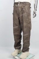 Brown pigment wash jeans men