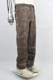 Brown pigment wash jeans men