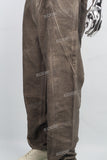 Brown pigment wash jeans men