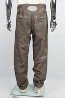 Brown pigment wash jeans men