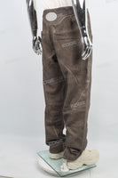 Brown pigment wash jeans men