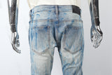 Blue disdress paint splatters jeans menlogo