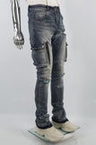 Blue cargo disdress jeans men