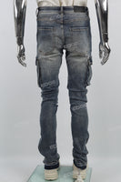 Blue cargo disdress jeans men
