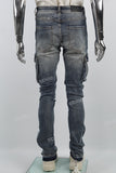 Blue cargo disdress jeans men