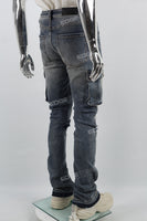 Blue cargo disdress jeans men