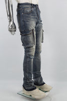Blue cargo disdress jeans men